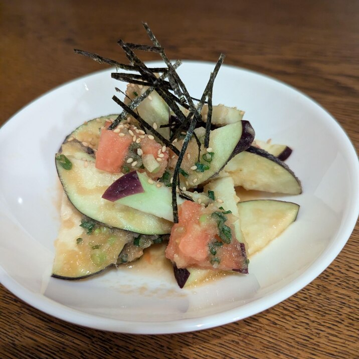 なすとトマトのみぞれサラダ